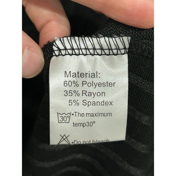 Your Style Ribbed Button Front Tunic Sweater Black Sz Large Long Sleeve Cozy - Picture 6 of 10